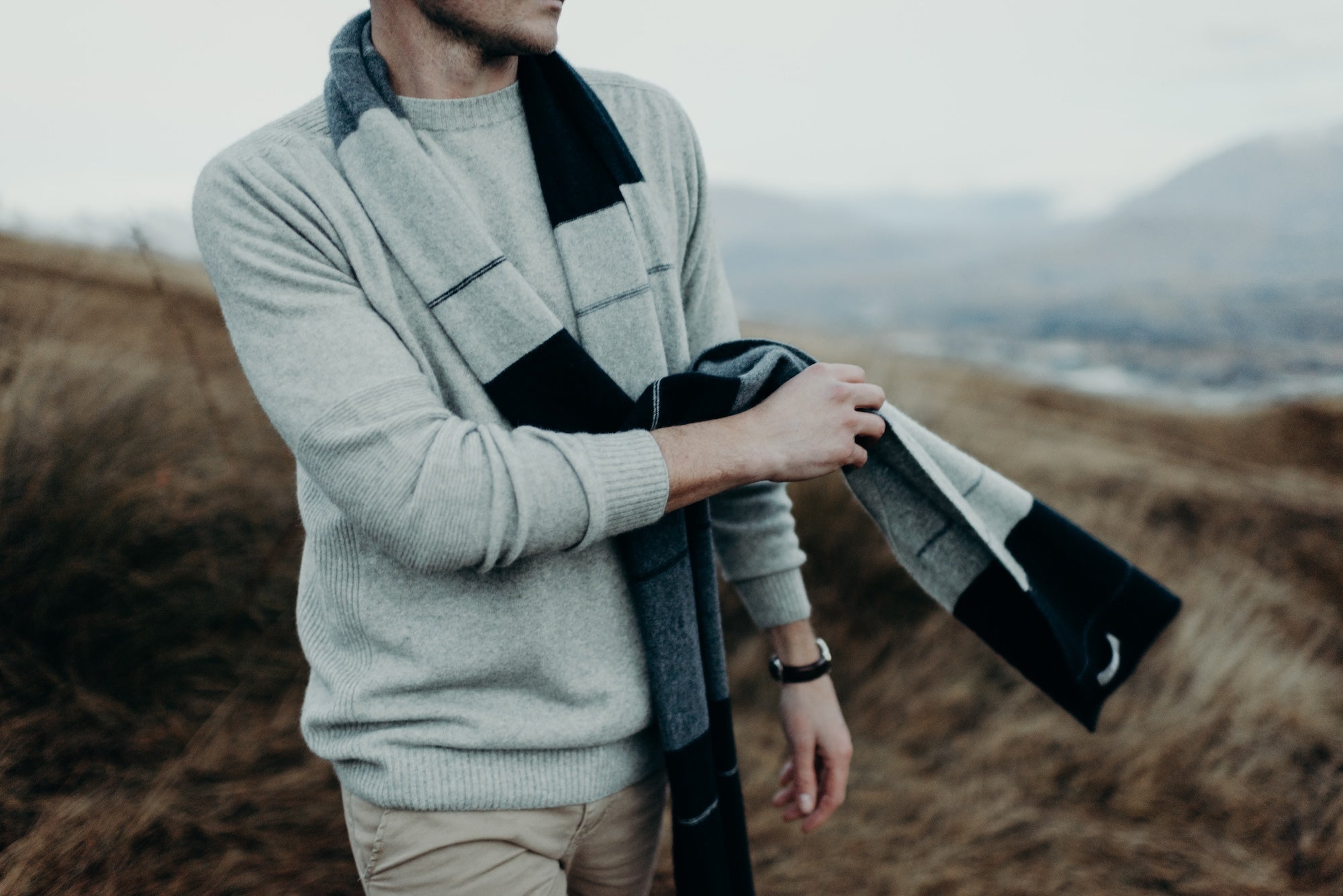 Knitwear accessories scarf gloves jumper