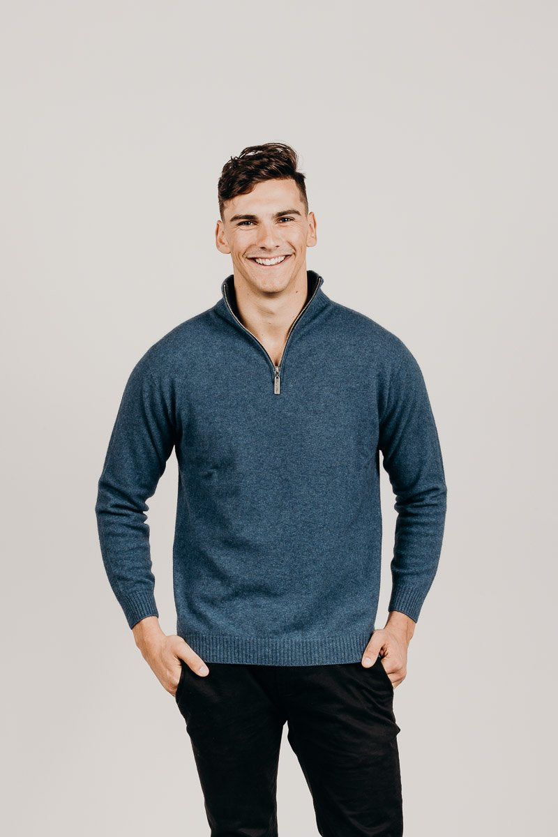Merinosilk Classic Zip Neck Sweater - Kapeka NZ