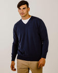 Cashmere V Neck Sweater - Kapeka NZ
