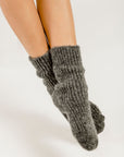 Grey Alpaca Socks