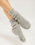 Silver alpaca socks