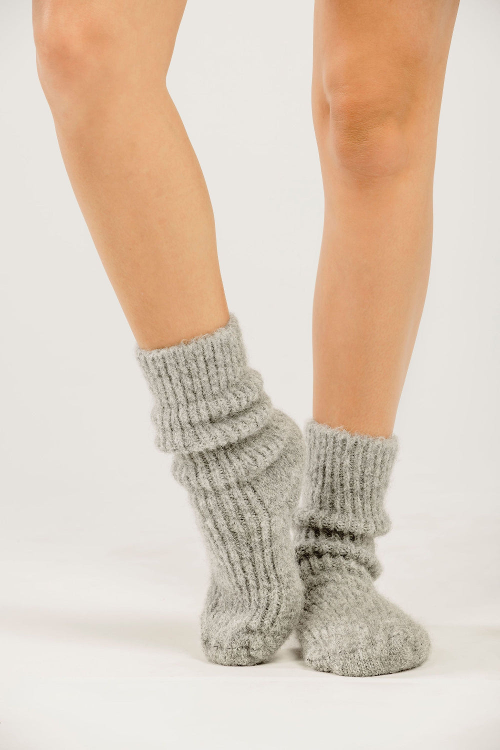 Silver Alpaca Chalet Sock