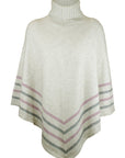 Merinosilk Stripe Poncho - Kapeka NZ