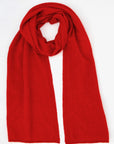 Red scarf on a white background