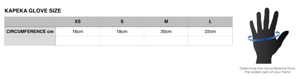 glove size chart