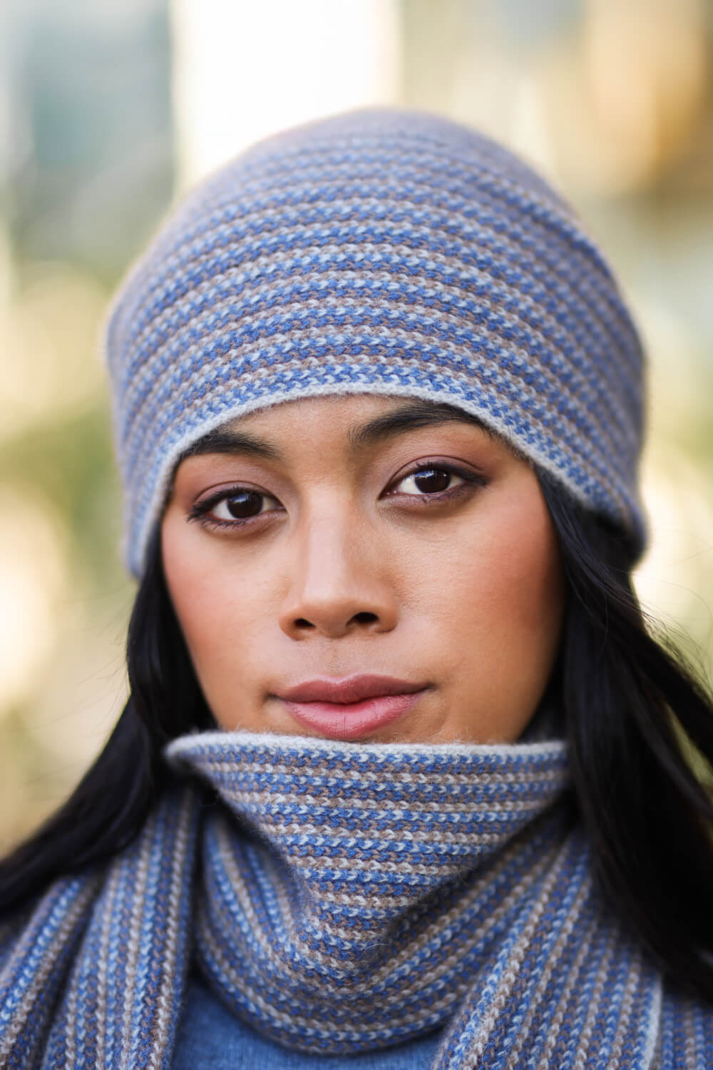 Classic Merino Possum Lifestyle Stripe Tassel Scarf