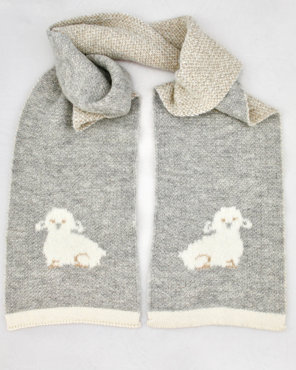 Brushed alpaca lamb scarf - Kapeka NZ