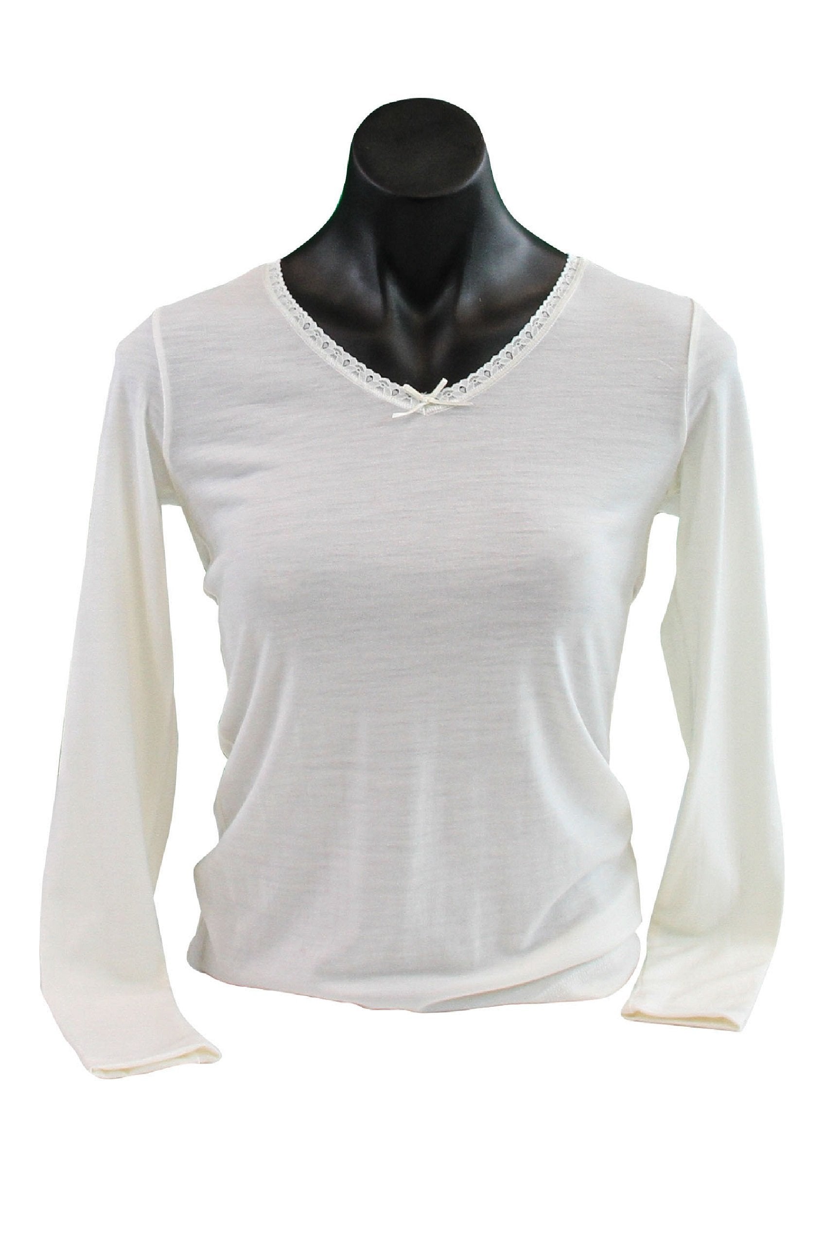 Women's White Merino Thermal Top - Kapeka NZ