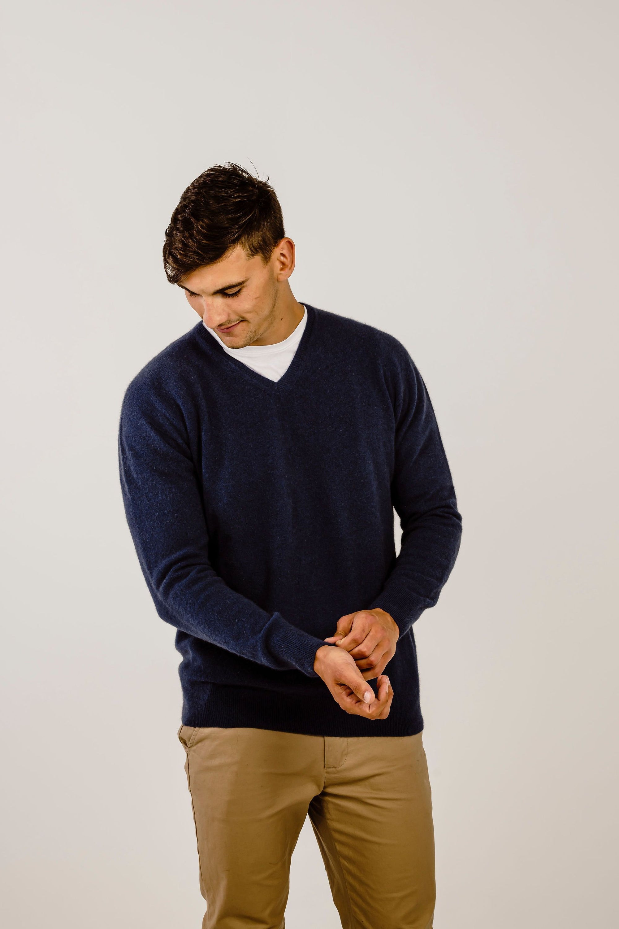 Cashmere V Neck Sweater - Kapeka NZ