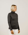 Striped Merino Turtle Neck Top - Kapeka NZ