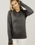 Active Merino Wool  Hoodie - 100% Superfine Merino Wool. Front View