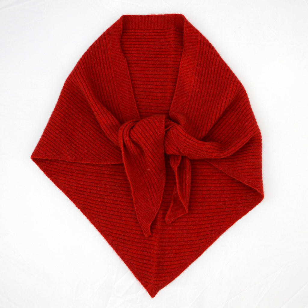 Red Triangle cashmere scarf  - Kapeka NZ