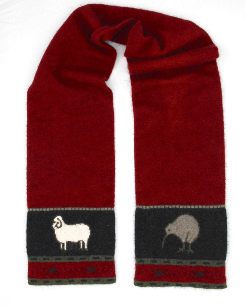 Merinosilk Kiwi &amp; Sheep Scarf - Kapeka